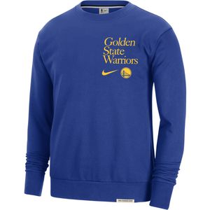 Golden State Warriors Standard Issue Nike NBA-sweatshirt met ronde hals en Dri-FIT voor heren - Blauw