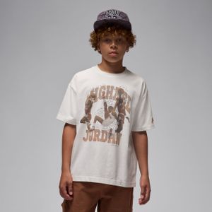 Jordan Flight Essentials T-shirt met print voor kids - Wit