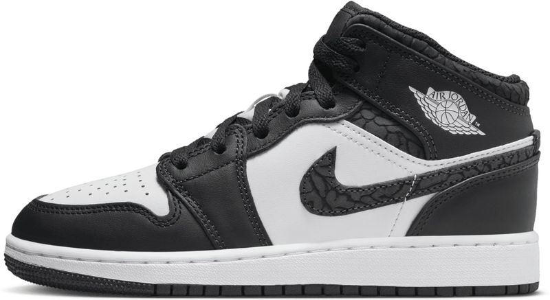 Jordan 1 Mid Panda - Sneakers - Zwart-Wit