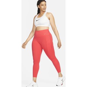 Nike Universa 7/8-legging met hoge taille, zakken en medium ondersteuning voor dames - Rood