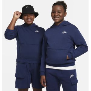 Nike Club Fleece hoodie voor kids (ruimere maten) - Blauw