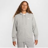Nike - Club - Hoodie - Zwart - Sweatstof met Rits
