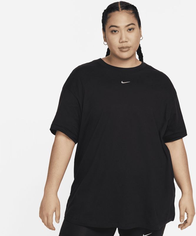 Nike Essential T-shirt voor dames (Plus Size) - Zwart