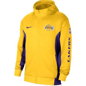 Los Angeles Lakers Showtime Nike Dri-FIT NBA-hoodie met rits over de hele lengte voor heren - Geel