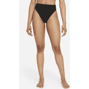 Nike Essential Zwembroekje met hoge taille voor dames - Zwart