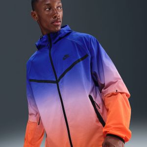 Nike Tech geweven herenjack met rits over de hele lengte - Blauw