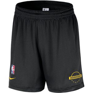 Golden State Warriors Nike NBA-herenshorts met mesh - Zwart