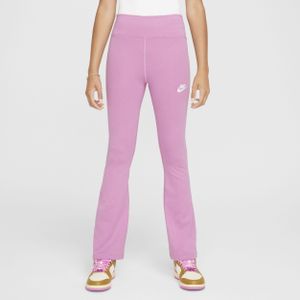 Nike Sportswear Classic legging met hoge taille en wijde pijpen voor meisjes - Roze