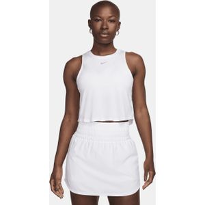 Nike One Classic korte tanktop met Dri-FIT voor dames - Wit