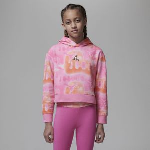 Jordan Essentials hoodie met print en recht design voor kids - Roze