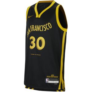 Stephen Curry Golden State Warriors 2023/24 City Edition Nike Swingman NBA-jersey met Dri-FIT voor kids - Zwart