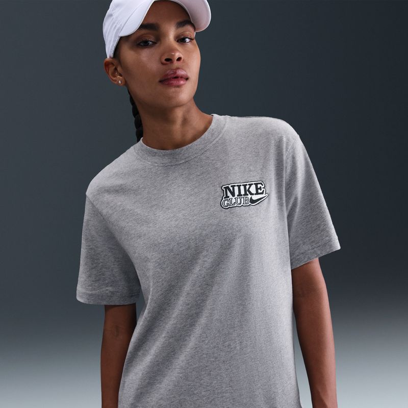 Nike oversized T-shirt met recht design - Grijs