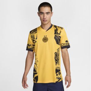 Inter Milan 2024/25 Stadium Derde Nike Dri-FIT replicavoetbalshirt voor heren - Geel