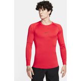 Nike - Pro Dri-FIT - Strakke Fitnesstop - Wit - Lange Mouwen