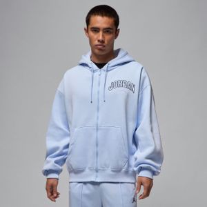 Jordan Brooklyn Fleece oversized hoodie met rits over de hele lengte voor heren - Blauw