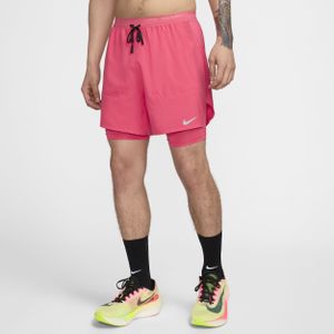 Nike Stride Dri-FIT hybride hardloopshorts voor heren (13 cm) - Roze