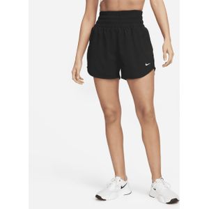 Nike One Dri-FIT damesshorts met ultrahoge taille en binnenbroekje (8 cm) - Zwart