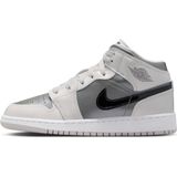 Jordan Aj1 Mid Kindersneakers - Grijs - Maat 36.5 - Leer