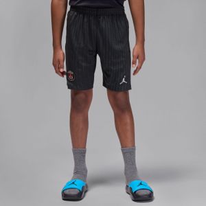 Paris Saint-Germain 2025/26 Stadium Fourth Jordan replicavoetbalshort met Dri-FIT voor kids - Zwart