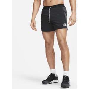 Nike Trail Second Sunrise hardloopshorts met Dri-FIT en binnenbroek voor heren (13 cm) - Zwart
