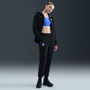 Paris Saint-Germain Tech Nike Total 90 voetbaljoggingbroek van fleece met halfhoge taille voor dames - Zwart