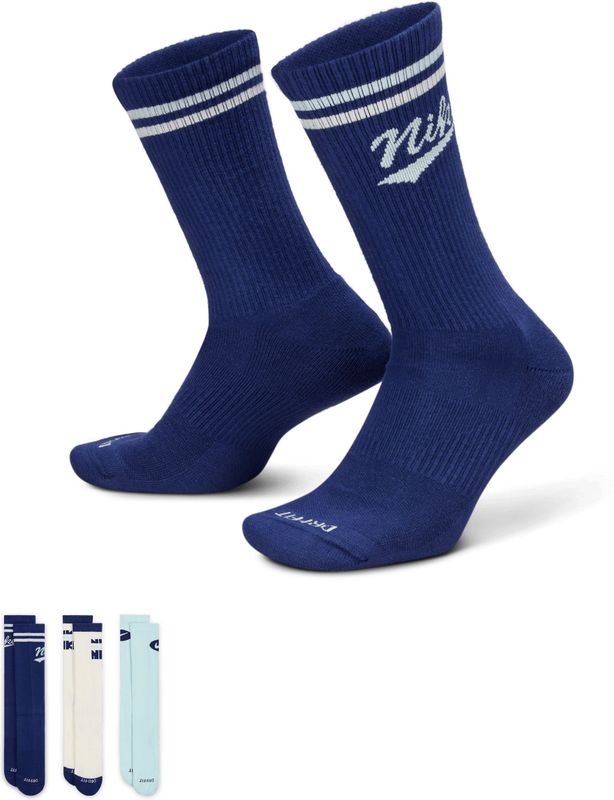 Nike - Everyday Cushioned - Sokken - Blauw - 3 Pack