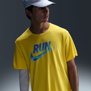 Nike Miler Run Energy Dri-FIT hardlooptop met korte mouwen voor heren - Geel