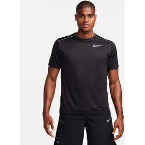 Nike Miler Hardlooptop met korte mouwen voor heren - Zwart