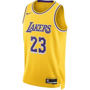 Los Angeles Lakers Icon Edition 2022/23 Nike Dri-FIT Swingman NBA-jersey voor heren - Geel