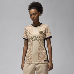 Paris Saint-Germain 2023/24 Stadium Vierde replica Jordan voetbalshirt met Dri-FIT voor dames - Bruin