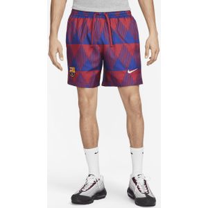 FC Barcelona Flow Nike voetbalshorts met graphic voor heren - Rood