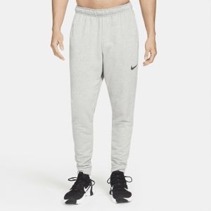 Nike Dry Dri-FIT toelopende fitnessbroek van fleece voor heren - Grijs