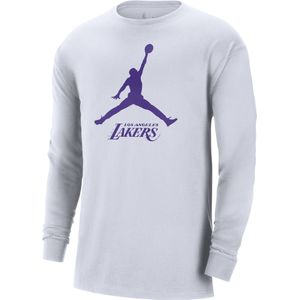 Los Angeles Lakers Essential Jordan NBA-herenshirt met lange mouwen - Wit