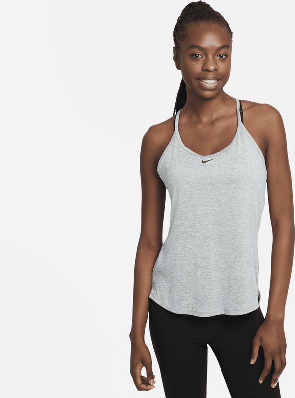 Nike Dri-FIT One Elastika Tanktop - Grijs - Dames