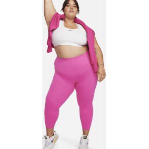Nike Zenvy 7/8-legging met iets ondersteunende hoge taille voor dames (Plus Size) - Roze