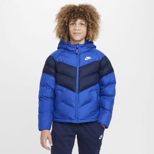 Nike kinderjack met synthetische vulling en capuchon - Blauw