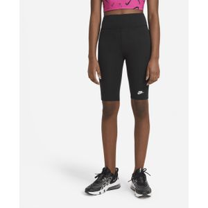 Nike Sportswear Bikeshorts met hoge taille voor meisjes (23 cm) - Zwart
