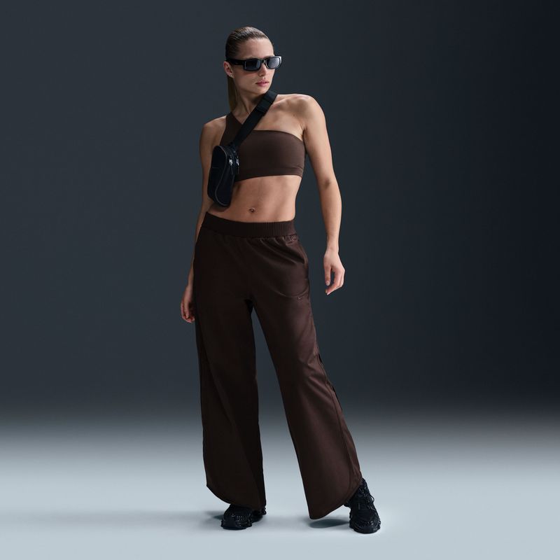 Nike Collection - Trainingsbroek - Bruin - Katoenmix - Halfhoge Taille