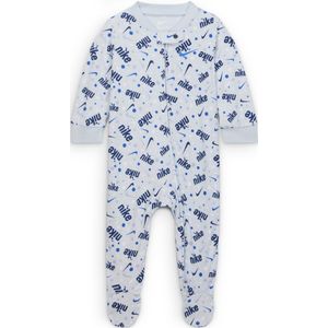 Nike Play For All Coverall met print en voetjes voor baby's (0-9 maanden) - Blauw
