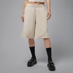 Jordan Flight Fleece langere, ruimvallende damesshorts van sweatstof - Bruin