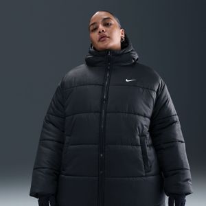 Nike Classic Therma-FIT ruimvallende parka voor dames (Plus Size) - Zwart