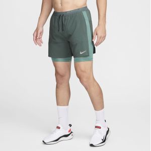 Nike Stride Dri-FIT hybride hardloopshorts voor heren (13 cm) - Groen