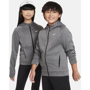 Nike Therma-FIT hoodie met rits voor kids - Zwart