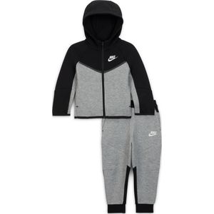 Nike Tech Fleece tweedelige babyset met rits over de hele lengte - Grijs