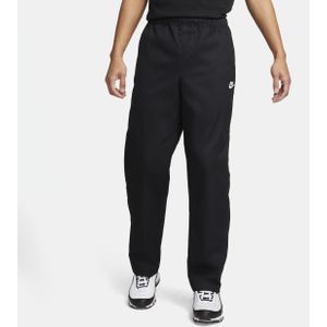 Nike Club Geweven broek met rechte pijpen voor heren - Zwart