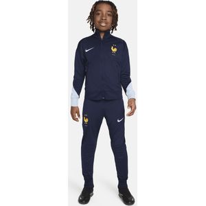 FFF Strike Nike Dri-FIT knit voetbaltrainingspak voor kids - Blauw