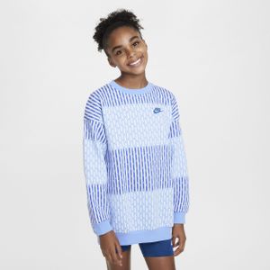 Nike Sportswear Club Fleece oversized sweatshirt voor meisjes - Grijs