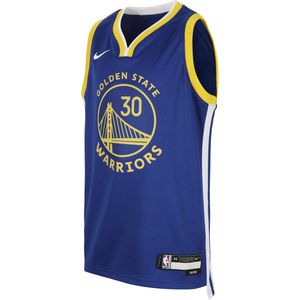 Golden State Warriors 2023/24 Icon Edition Nike Swingman NBA-jersey voor kids - Blauw
