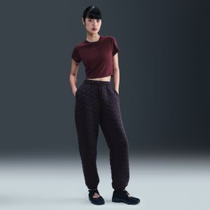 Nike - Phoenix Fleece - Sportbroek - Donkerlila - Tapered - High Waist