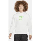 CR7 Club Fleece voetbalhoodie voor kids - Wit